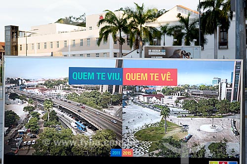  Publicity - Maua Square showing the difference between the before and after of the works of the Porto Maravilha  - Rio de Janeiro city - Rio de Janeiro state (RJ) - Brazil