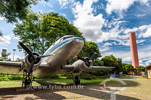  Airplane DC3 of VASP on exhibition in the outdoor - Dom Pedro II Park  - Sao Paulo city - Sao Paulo state (SP) - Brazil