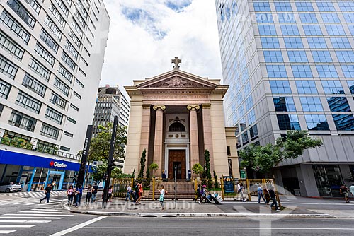  Facade of Saint Luis Gonzaga Church (1935) - Paulista Avenue  - Sao Paulo city - Sao Paulo state (SP) - Brazil