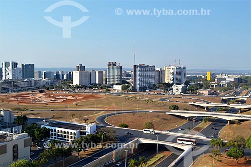  General view of construction site of the Burle Marx Garden with the luminous fountain - Television tower of Brasilia - monumental axis  - Brasilia city - Distrito Federal (Federal District) (DF) - Brazil