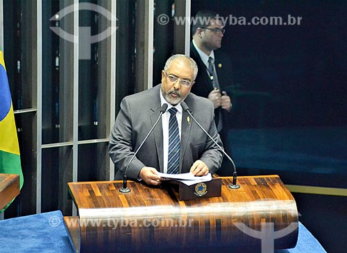  Senator Paulo Paim speech at the tribune during the judgment session of the President Dilma Rousseff impeachment in the Federal Senate  - Brasilia city - Distrito Federal (Federal District) (DF) - Brazil