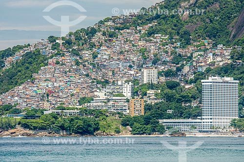  View of Vidigal Slum and Sheraton Rio Hotel & Resort from Ipanema Beach  - Rio de Janeiro city - Rio de Janeiro state (RJ) - Brazil