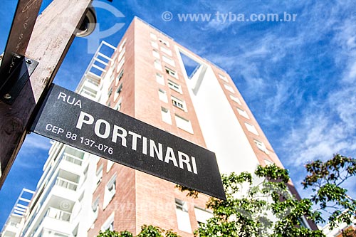  Urban signage - Passeio Pedra Branca  - Palhoca city - Santa Catarina state (SC) - Brazil