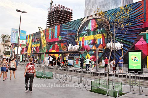  Detail of the Ethnicities Wall - Mayor Luiz Paulo Conde Waterfront (2016)  - Rio de Janeiro city - Rio de Janeiro state (RJ) - Brazil