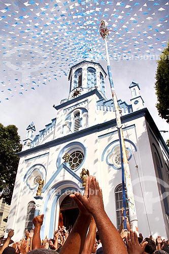  Sao Benedito Church decorated during the Feast of Saint Benedict  - Aparecida city - Sao Paulo state (SP) - Brazil