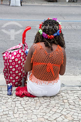  Reveler during Cordao do Bola Preta carnival street troup parade  - Rio de Janeiro city - Rio de Janeiro state (RJ) - Brazil