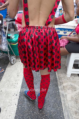  Detail of reveler during Cordao do Bola Preta carnival street troup parade  - Rio de Janeiro city - Rio de Janeiro state (RJ) - Brazil