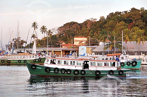  Moored boats near to Paqueta Yacht Club (1956)  - Rio de Janeiro city - Rio de Janeiro state (RJ) - Brazil