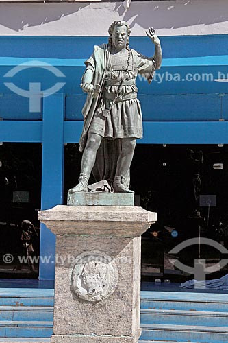  Joao Caetano sculpture with the costumes of the main character of the theater piece Oscar, son of Ossion - opposite to Joao Caetano Theatre (1813)  - Rio de Janeiro city - Rio de Janeiro state (RJ) - Brazil