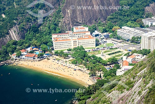  Vermelha Beach (Red Beach), Praia Vermelha Military Circle and the Military Institute of Engineering from Sugar Loaf  - Rio de Janeiro city - Rio de Janeiro state (RJ) - Brazil