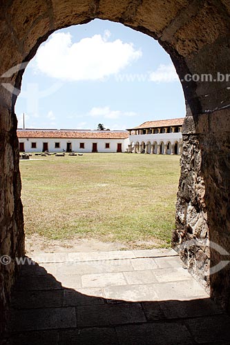 View of courtyard of the Santa Catarina do Cabedelo Fort (1585) - also known as Santa Catarina Fortress  - Cabedelo city - Paraiba state (PB) - Brazil