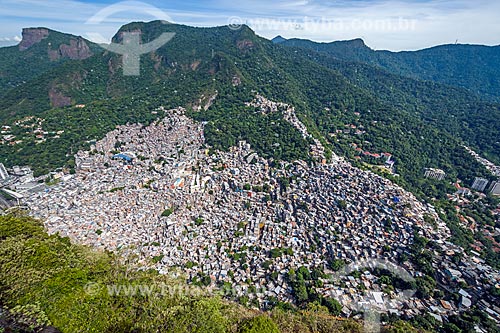 View of Rocinha Slum from Morro Dois Irmaos (Two Brothers Mountain) trail  - Rio de Janeiro city - Rio de Janeiro state (RJ) - Brazil