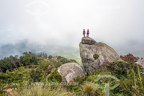  People - summit of the Caledonia Peak - Tres Picos State Park  - Nova Friburgo city - Rio de Janeiro state (RJ) - Brazil