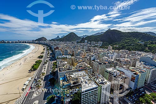  General view of the Copacabana Beach waterfront from the old Le Meridien Hotel - current Windsor Atlantica Hotel  - Rio de Janeiro city - Rio de Janeiro state (RJ) - Brazil