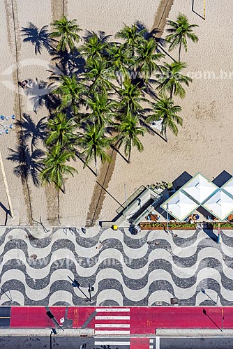  Top view of the Copacabana Beach waterfront  - Rio de Janeiro city - Rio de Janeiro state (RJ) - Brazil