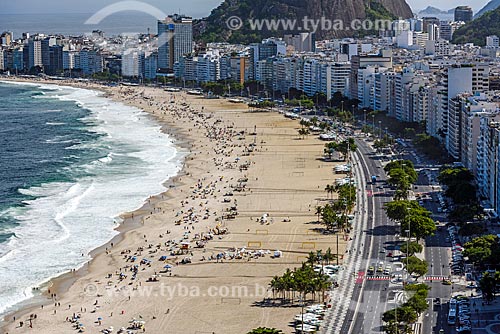 General view of the Copacabana Beach waterfront from the old Le Meridien Hotel - current Windsor Atlantica Hotel  - Rio de Janeiro city - Rio de Janeiro state (RJ) - Brazil
