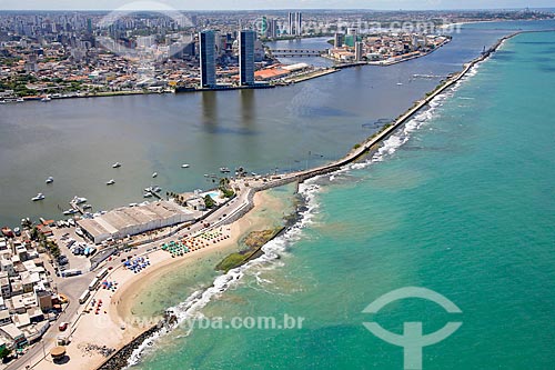  Aerial photo of the Recife Yacht Club with the Recife Port estuary in the background  - Recife city - Pernambuco state (PE) - Brazil