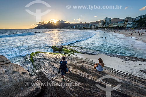  View of the sunset from Arpoador Stone  - Rio de Janeiro city - Rio de Janeiro state (RJ) - Brazil