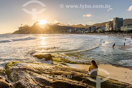  View of the sunset from Arpoador Stone  - Rio de Janeiro city - Rio de Janeiro state (RJ) - Brazil