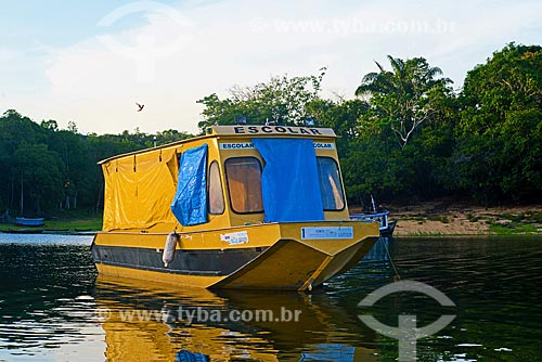  Boat for school transportation - Urucurea Community  - Santarem city - Para state (PA) - Brazil