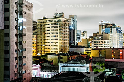  Buildings in downtown of Curitiba at night  - Curitiba city - Parana state (PR) - Brazil