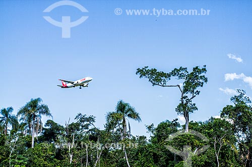  Airplane preparing to land at Hercilio Luz Airport  - Florianopolis city - Santa Catarina state (SC) - Brazil