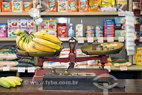  Detail of balance wilth banana inside of the Brothers Ornellas Grocery  - Guarani city - Minas Gerais state (MG) - Brazil
