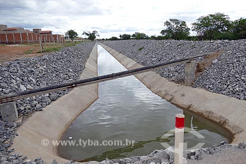  Irrigation canal of the Project of Integration of Sao Francisco River with the watersheds of Northeast setentrional  - Monteiro city - Paraiba state (PB) - Brazil
