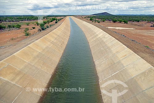  Irrigation canal of the Project of Integration of Sao Francisco River with the watersheds of Northeast setentrional  - Cabrobo city - Pernambuco state (PE) - Brazil