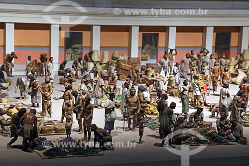  Reconstruction of scene - inside of the Museo Nacional de Antropologia (National Museum of Anthropology of Mexico)  - Mexico city - Federal District - Mexico