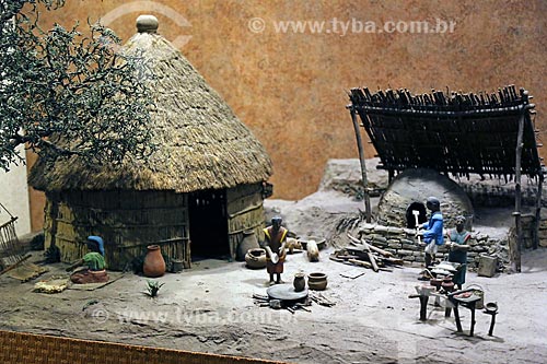  Reconstruction of scene - inside of the Museo Nacional de Antropologia (National Museum of Anthropology of Mexico)  - Mexico city - Federal District - Mexico