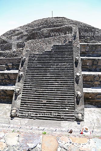  Pirámide de la Serpiente Emplumada (Pyramid of the Feathered Serpent) - also known as Pyramid of the Quetzalcoatl - Teotihuacan ruins  - San Juan Teotihuacan city - Mexico state - Mexico