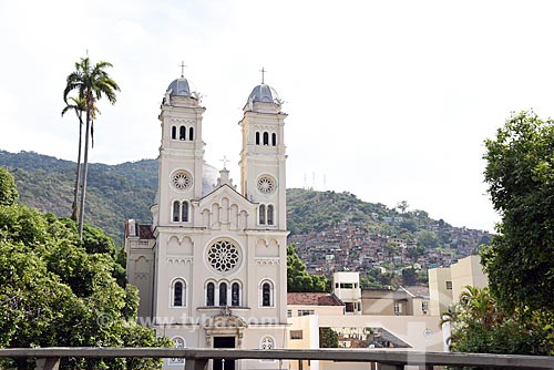 View of the Saint Peter Church - Venerable Brotherhood of the Prince of the Apostles - from Engineer Freyssinet Viaduct (1974) - also known as Paulo de Frontin Viaduct  - Rio de Janeiro city - Rio de Janeiro state (RJ) - Brazil