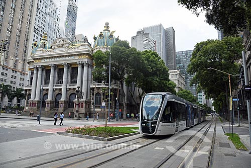  Light rail transit - Rio Branco Avenue with the Municipal Theater of Rio de Janeiro (1909)  - Rio de Janeiro city - Rio de Janeiro state (RJ) - Brazil