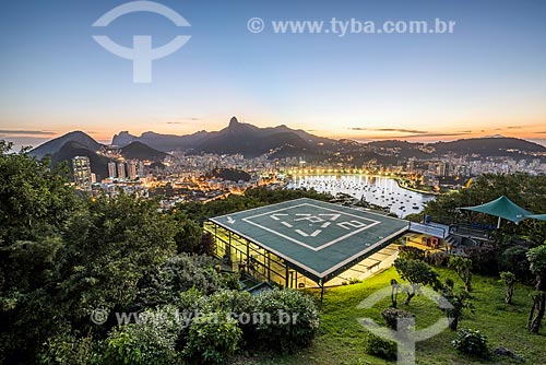  View of the heliport - Sugar Loaf during the sunset  - Rio de Janeiro city - Rio de Janeiro state (RJ) - Brazil