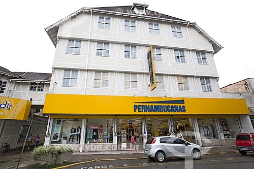  Pernambucanas Store - building with enxaimel style - March Nine Street  - Joinville city - Santa Catarina state (SC) - Brazil