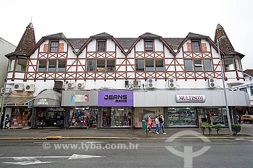  Detail of store - building with enxaimel style - March Nine Street  - Joinville city - Santa Catarina state (SC) - Brazil