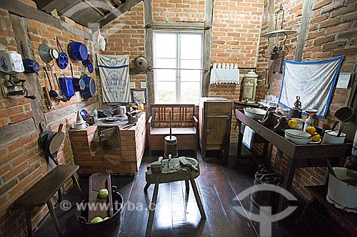  Inside of kitchen - social part of the house - of the National Museum of Immigration and Colonization (1870)  - Joinville city - Santa Catarina state (SC) - Brazil