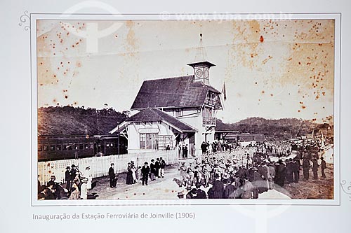 Opening of Joinville Train Station (1906) - Reproduction of collection of the Station Museum of Memory - old Joinville Train Station  - Joinville city - Santa Catarina state (SC) - Brazil