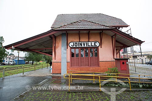  Side facade of the Station Museum of Memory - old Joinville Train Station  - Joinville city - Santa Catarina state (SC) - Brazil