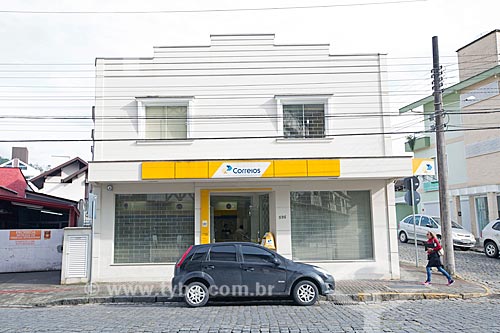  Facade of the post office - Luiz Abry Avenue  - Pomerode city - Santa Catarina state (SC) - Brazil