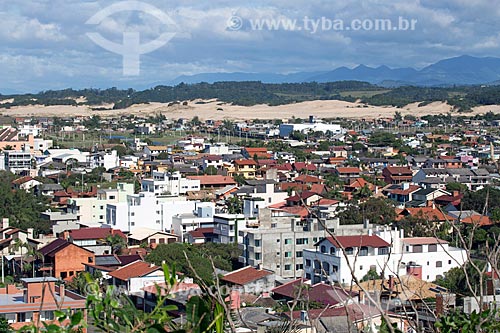  View of the houses - Arroio neighborhood with dunes in the background  - Torres city - Rio Grande do Sul state (RS) - Brazil