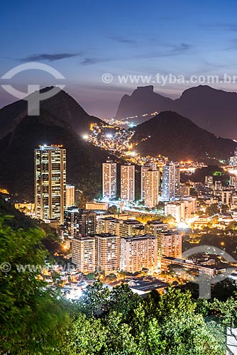  View of the Botafogo neighborhood from Sugar Loaf with the Rio Sul Mall and Rock of Gavea in the background  - Rio de Janeiro city - Rio de Janeiro state (RJ) - Brazil