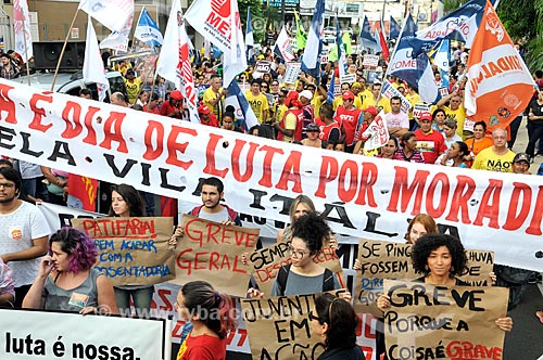  Demonstration against the social security reform proposed by the government of Michel Temer  - Sao Jose do Rio Preto city - Sao Paulo state (SP) - Brazil