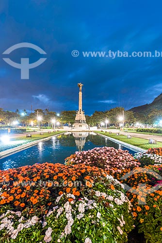  Evening - General Tiburcio Square with the Monument to the Heroes of the Battle of Laguna and Dourados in the background  - Rio de Janeiro city - Rio de Janeiro state (RJ) - Brazil