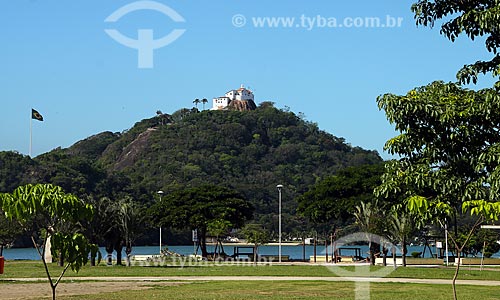  View of the Our Lady of Penha Convent (1558) from Papa Square (Pope Square)  - Vitoria city - Espirito Santo state (ES) - Brazil