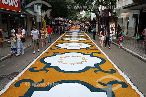  Details of the mats to Corpus Christi procession  - Castelo city - Espirito Santo state (ES) - Brazil