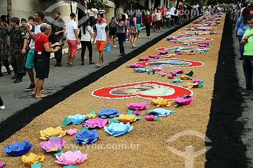  Details of the mats to Corpus Christi procession  - Castelo city - Espirito Santo state (ES) - Brazil