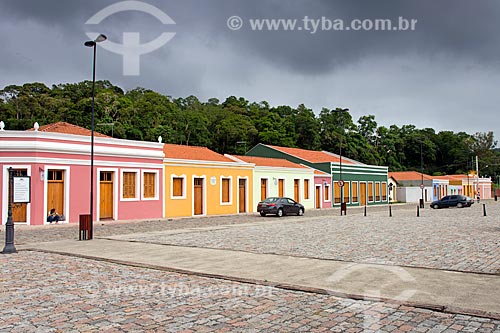  View of the historic houses - Patio dos Imigrantes (Immigrants Courtyard square)  - Guararema city - Sao Paulo state (SP) - Brazil