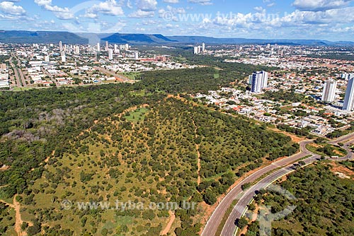  Aerial photo of the Palmas city with the Biological Reserve of Serra do Lajeado in the background  - Palmas city - Tocantins state (TO) - Brazil